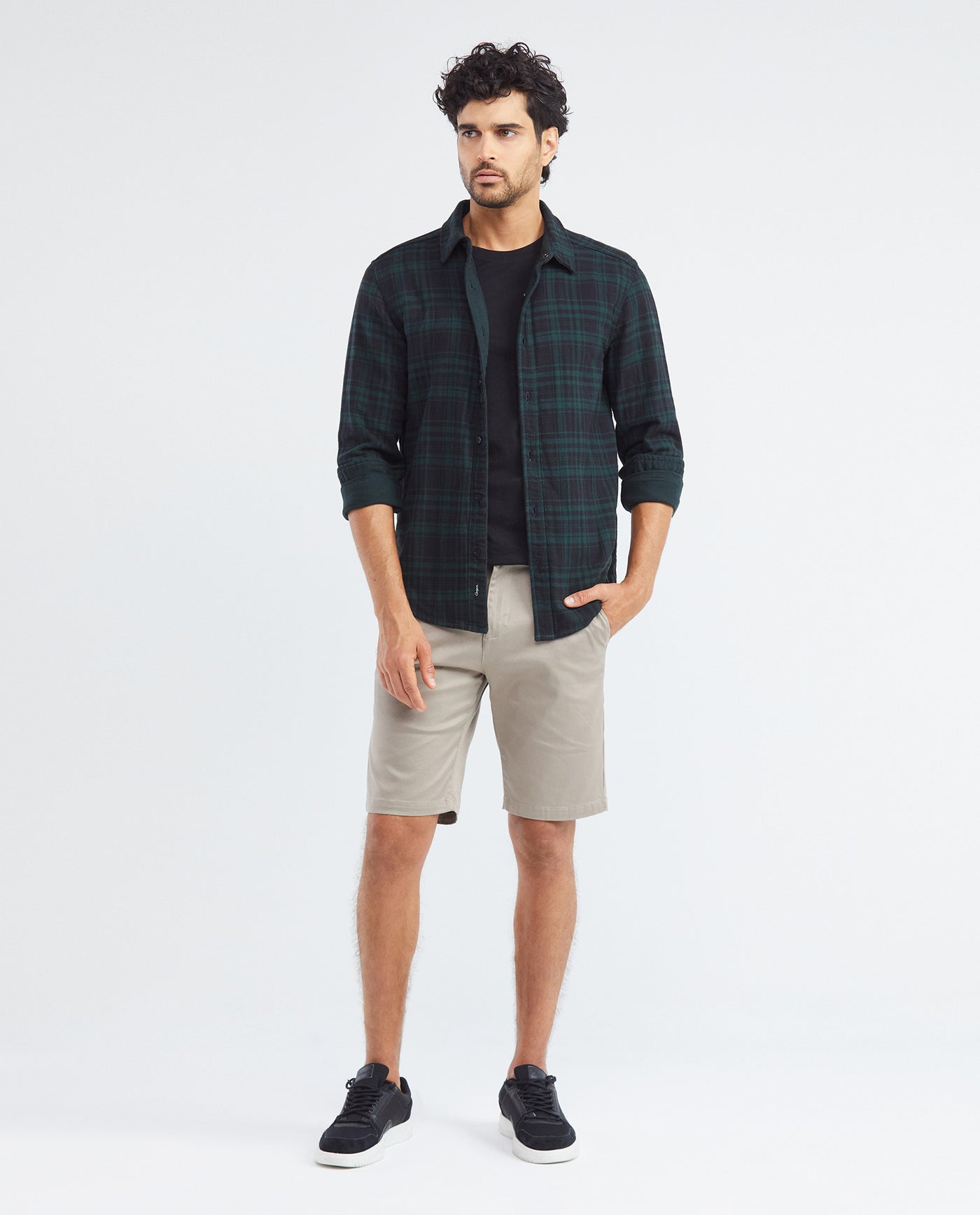 Men's Colors Bermuda Shorts Regular Fit Cotton Stretch Back Piped - 2
