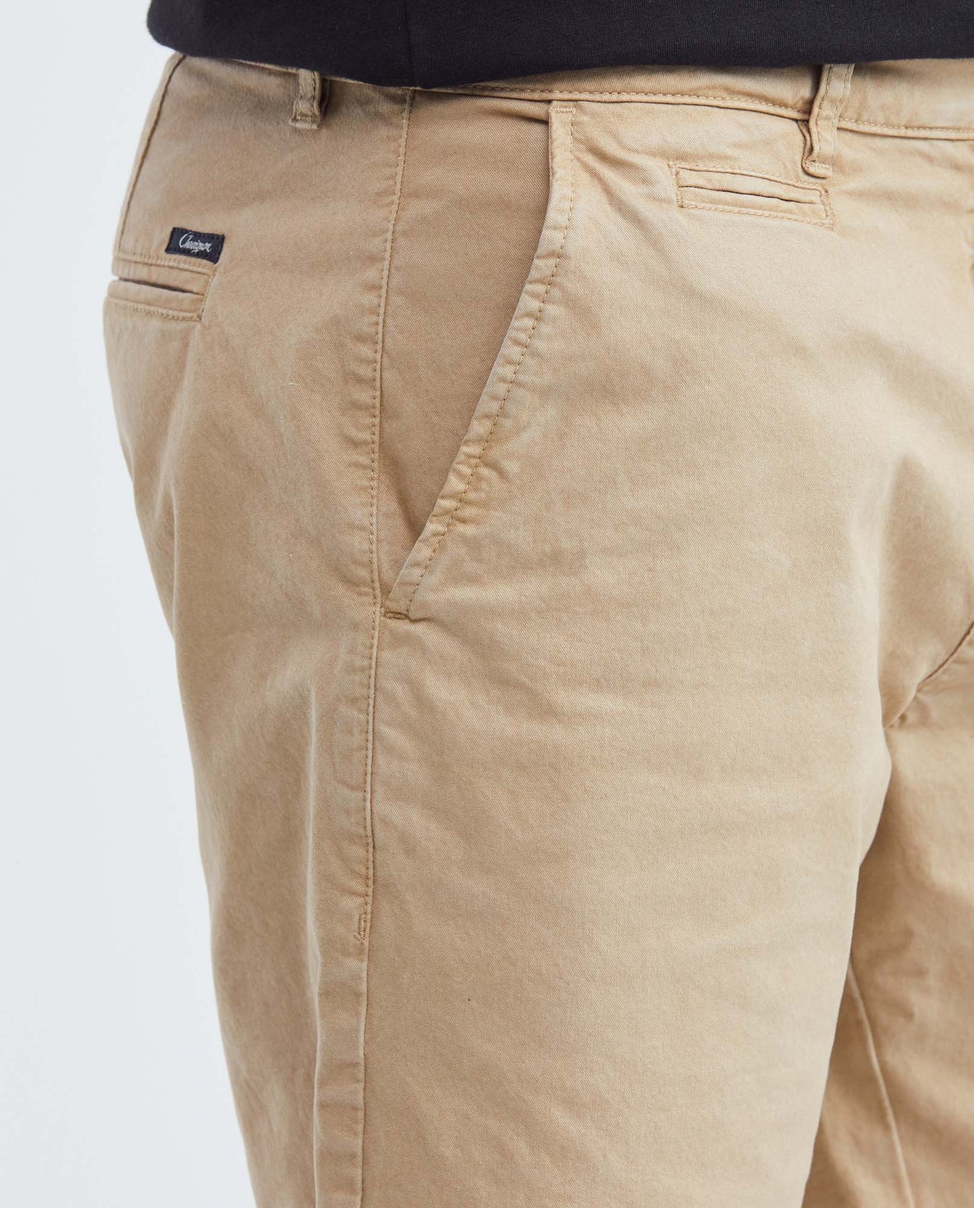 Men's Bermuda Shorts Cotton Stretch Diagonal Pockets Back Pleats Coin Pocket - 4
