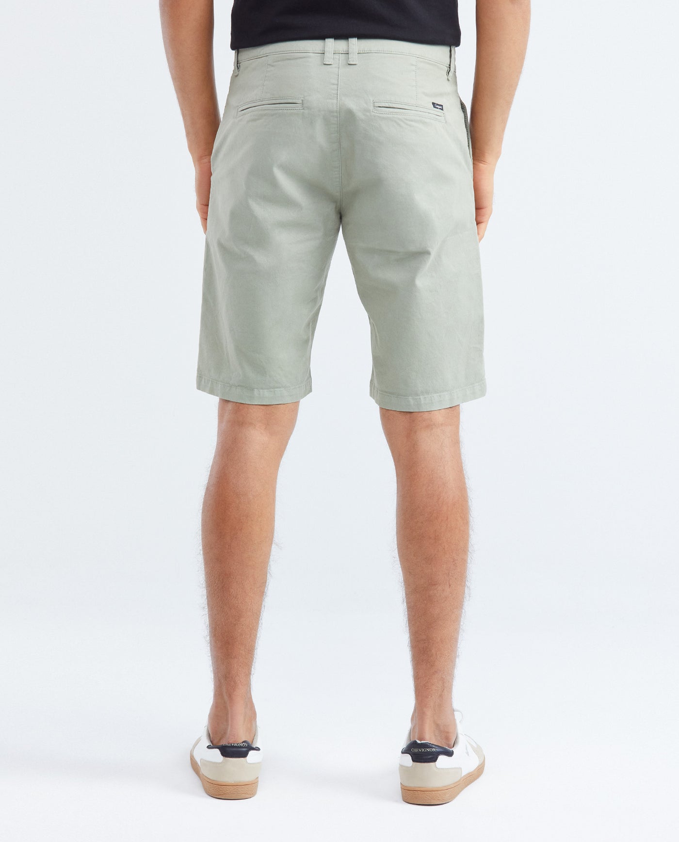Men's Bermuda Shorts Cotton Stretch Diagonal Pockets Back Pleats Coin Pocket - 5