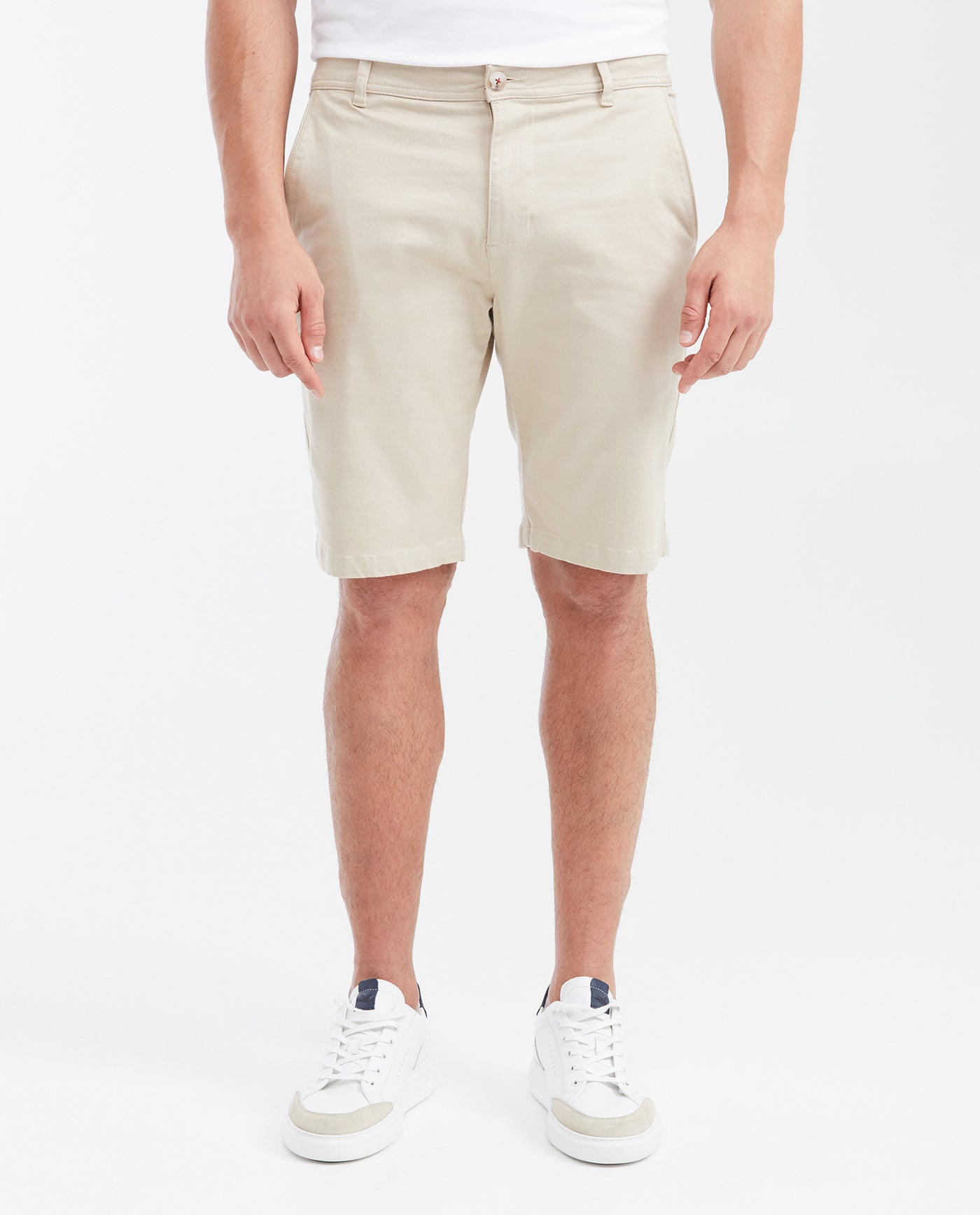 Men's Straight Fit Cotton Chino Bermuda Shorts 63_652G000_BEI156307_4