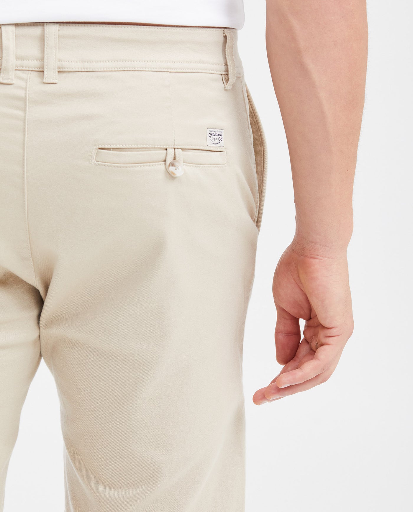 Men's Straight Fit Cotton Chino Bermuda Shorts 63_652G000_BEI156307_7
