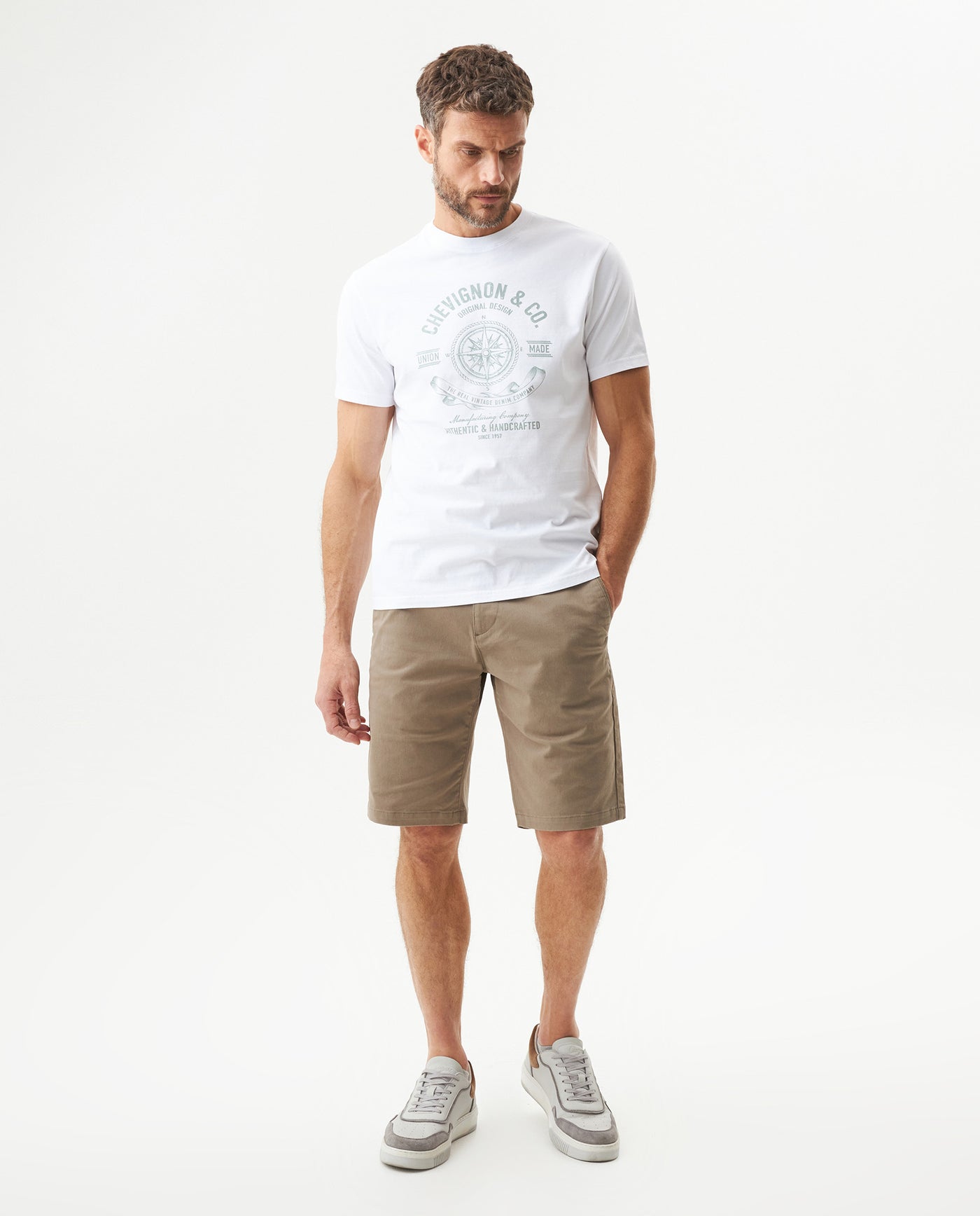 Men's Bermuda Shorts - Gray 63_659G000_GRI181110_0