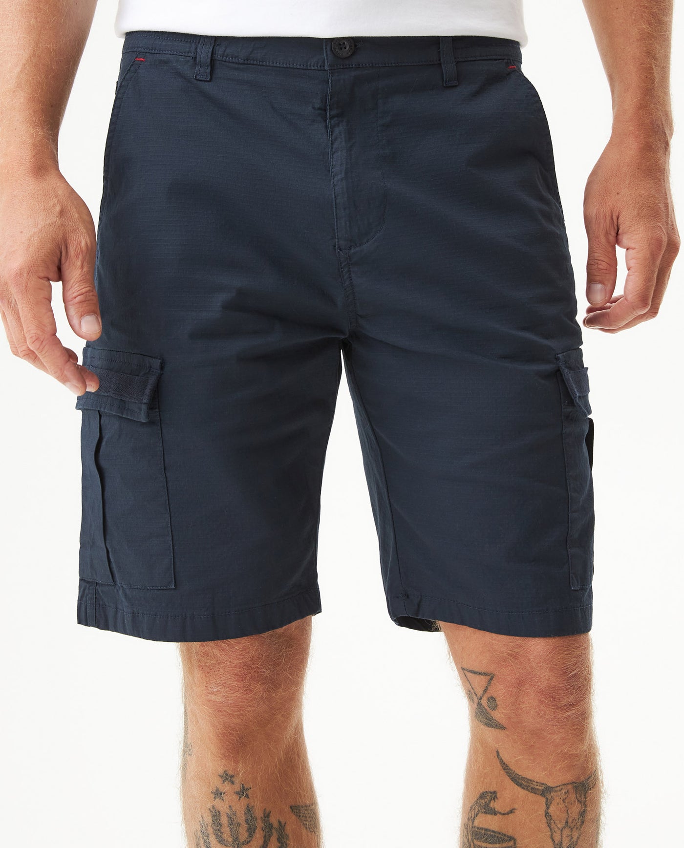 Men's Cargo Bermuda Shorts in Cotton Stretch Blend, Finery - 2