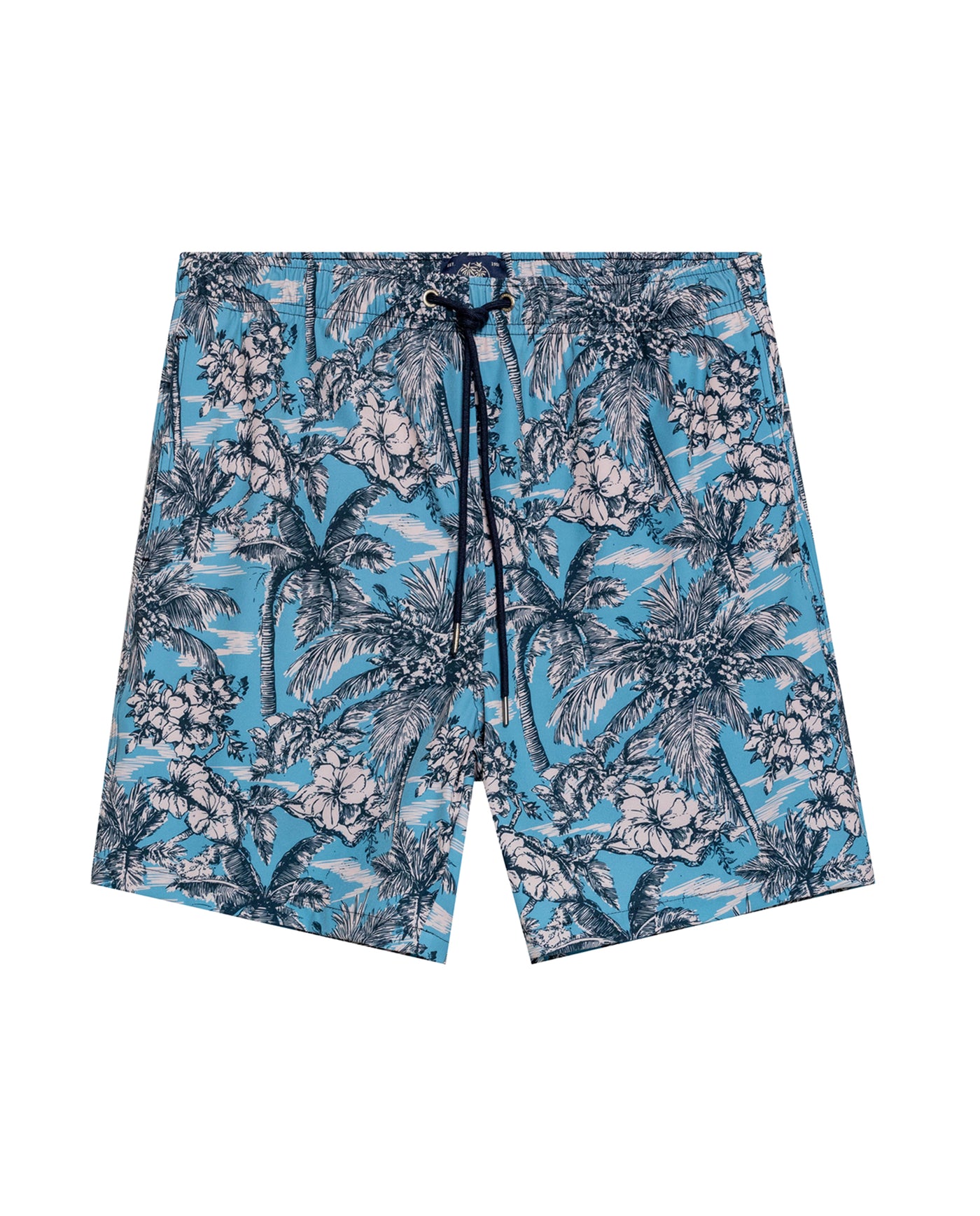 Men's Sustainable Swim Shorts Mid Rise in Polyester Blend, Stardust - 1