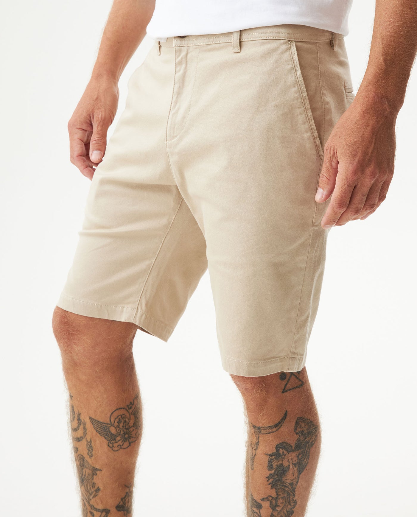 Men's Rocket Bermuda Shorts Mid Rise in Cotton Stretch Blend Moonlight 63_659G100_CRU130401_5