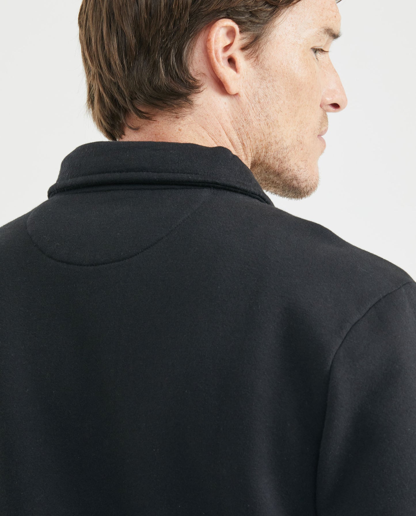 Men's Hoodie, Open - Kangaroo Pocket - Black - 7