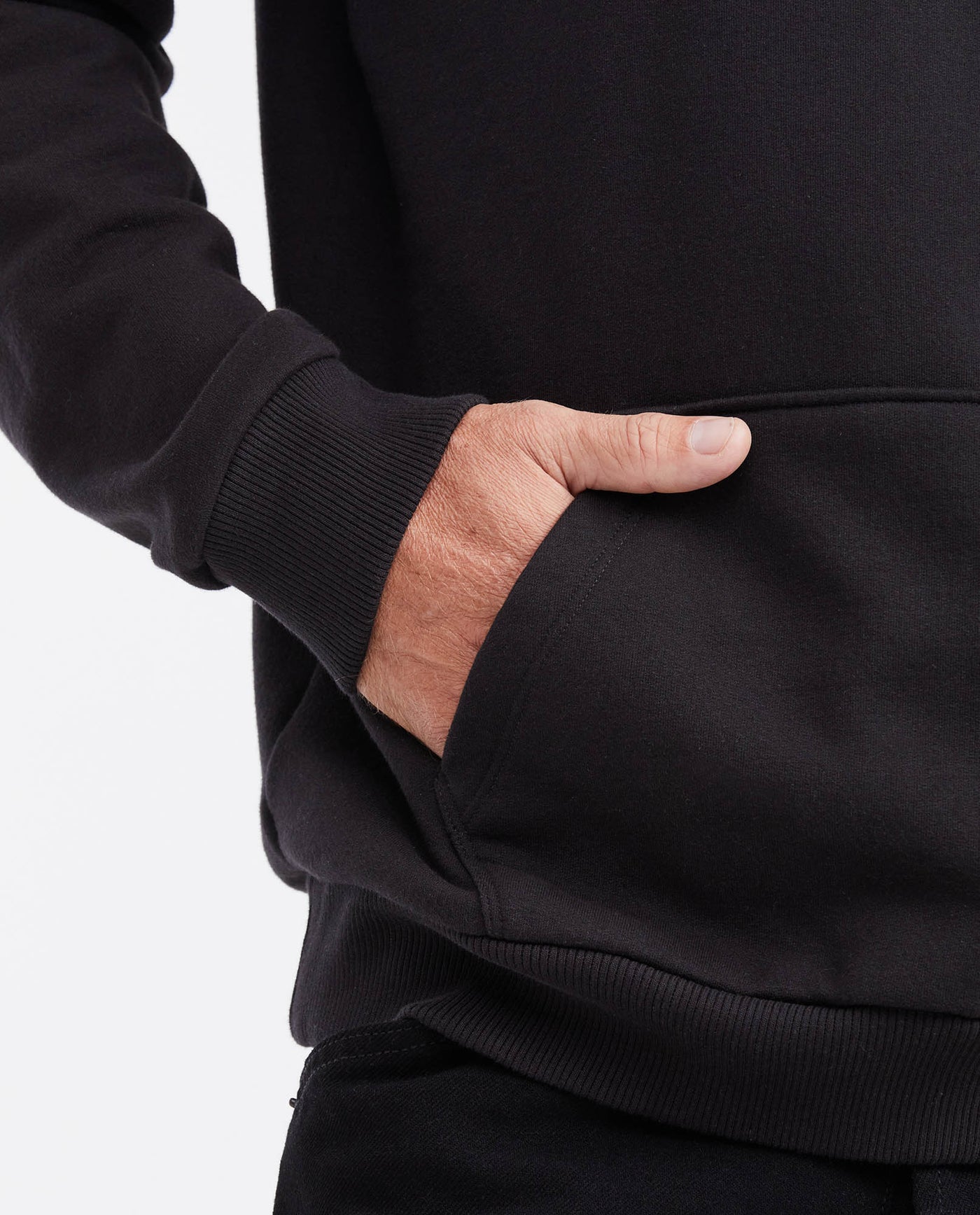 Men's Cotton-Polyester Brushed Fleece Hoodie with Contrast Mini Logo - 4
