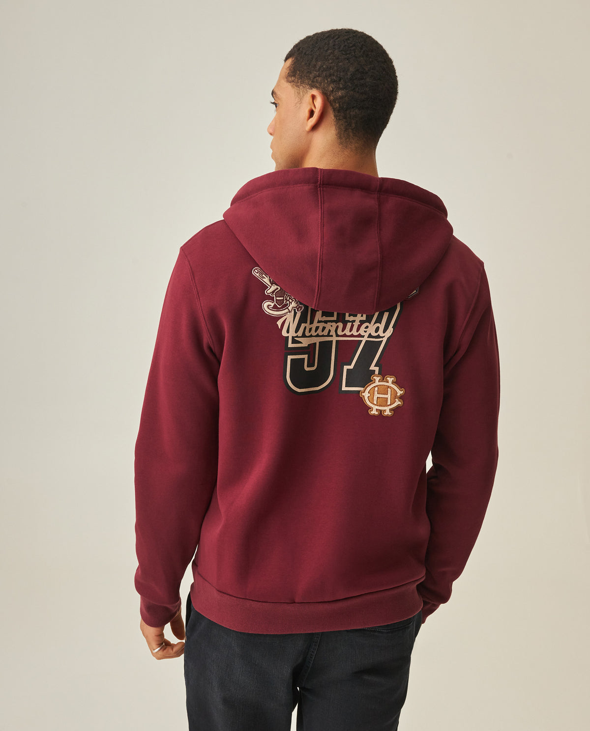 Men´s Zip-up Hoodie - Red 63_682H007_ROJ191522_5
