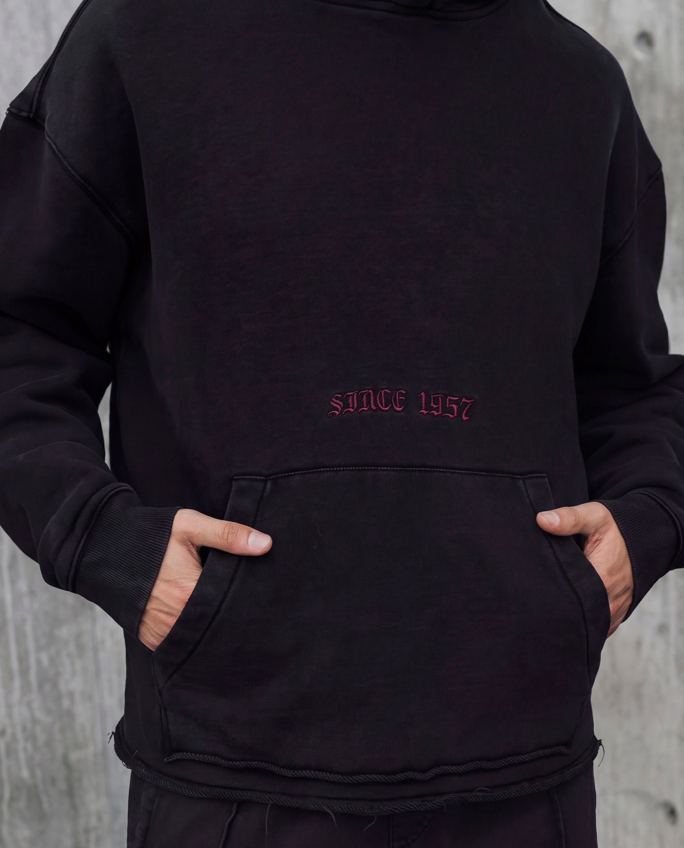 Mens Oversized Heavyweight Hoodie - Special Collection - Black 63_682H200_NEG194007_3