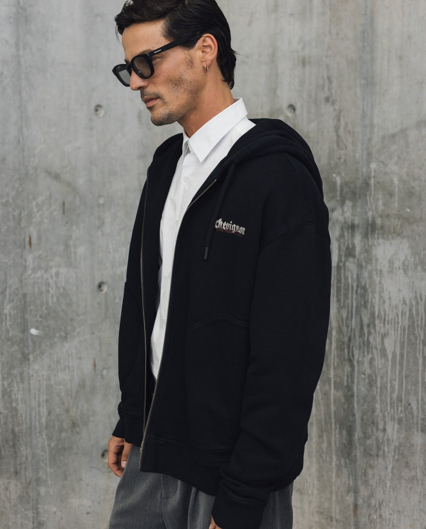 Mens Heavyweight Zip-Up Hoodie - Special Collection - Black 63_682H202_NEG194007_7
