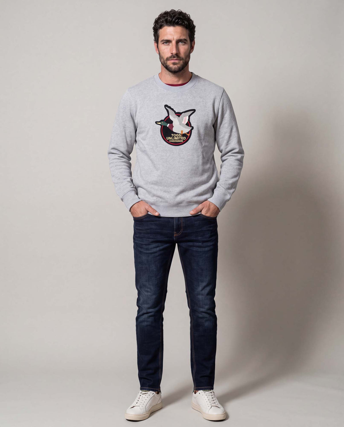Men´s Crew Neck Sweatshirt - Gray 63_687D450_GRI145002_4