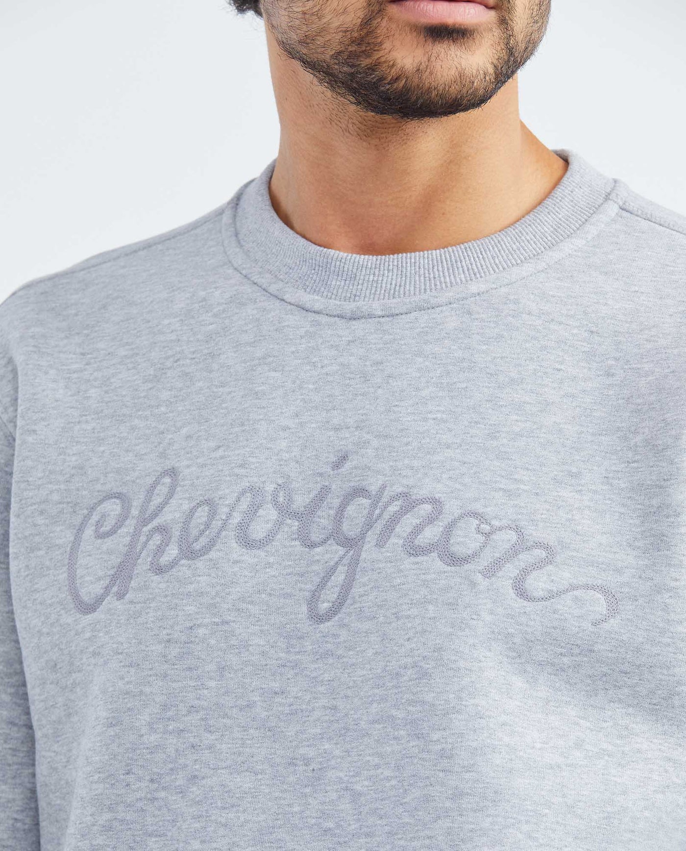 Men's France Crewneck Sweatshirt Chest Embroidery Cotton-Polyester - 3