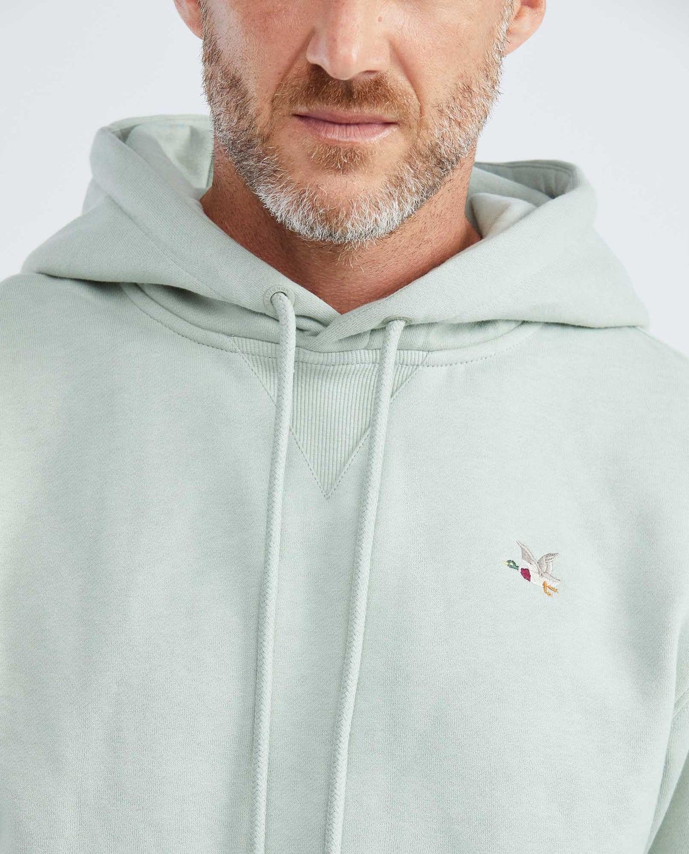Men's France Hoodie Duck Embroidery Drawstring Cotton-Polyester - 3