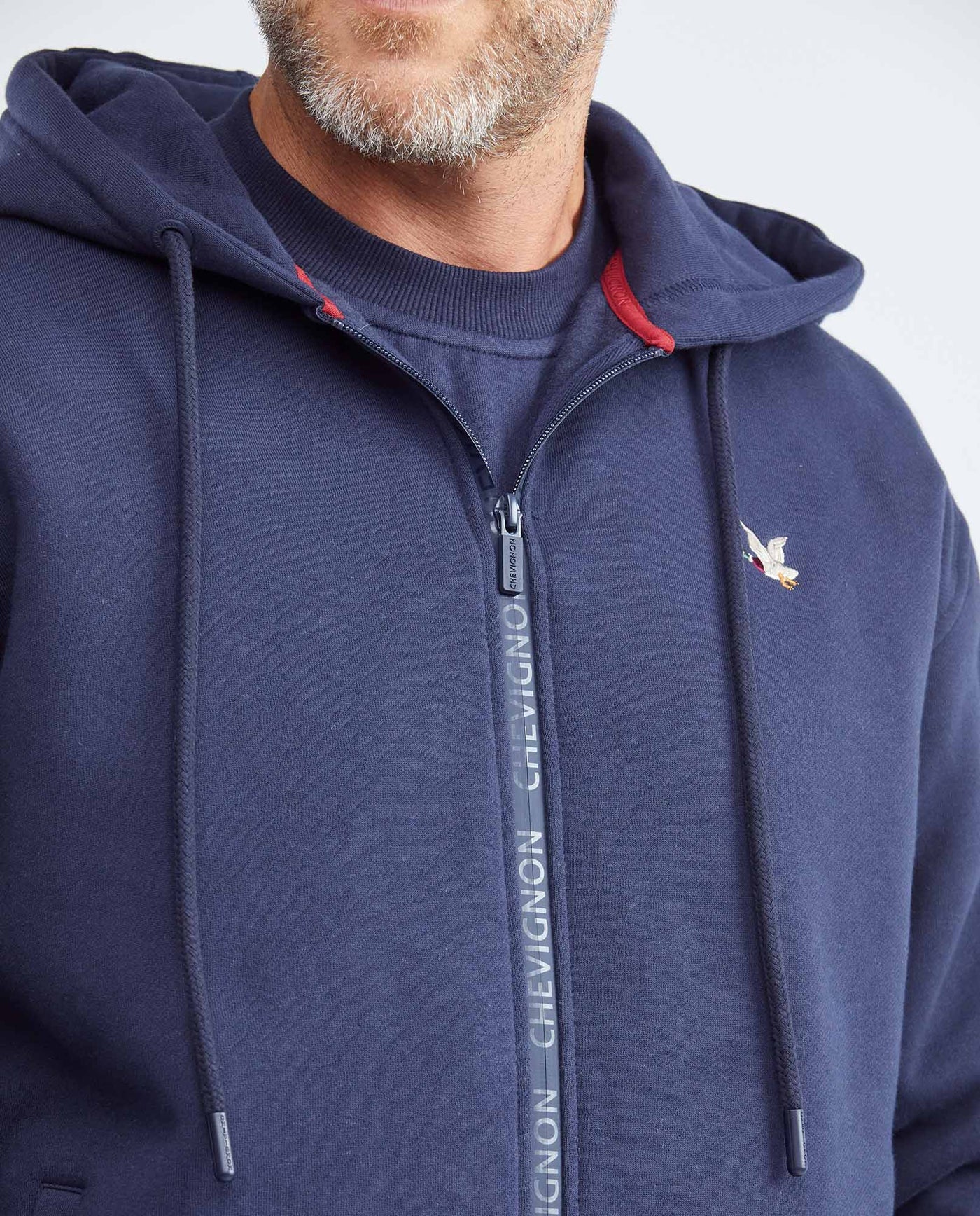 Men's France Zip Hoodie Drawstring Cotton-Polyester 63_687F202_AZU193924_4