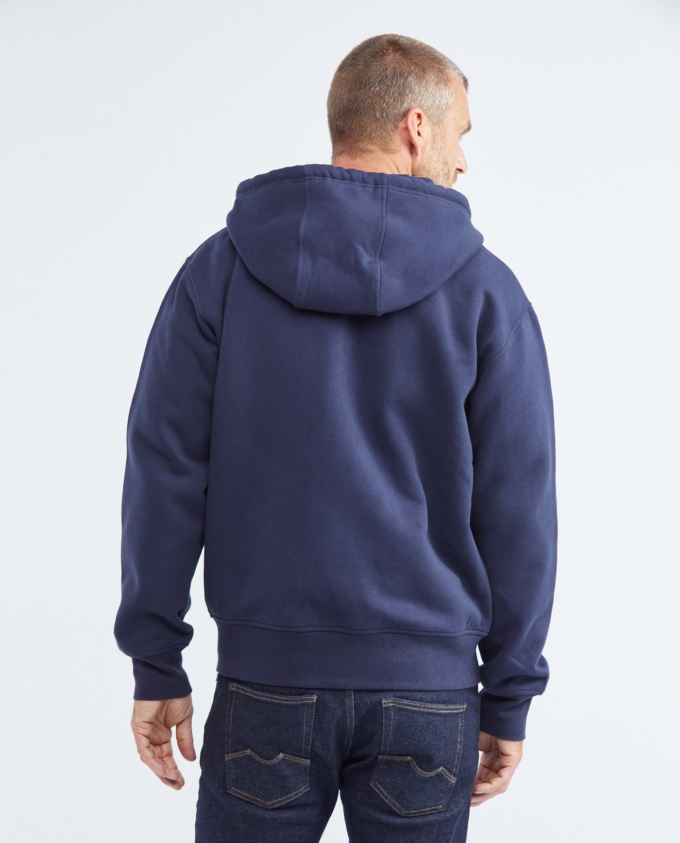 Men's France Zip Hoodie Drawstring Cotton-Polyester 63_687F202_AZU193924_5
