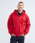 Men's France Zip Hoodie Drawstring Cotton-Polyester