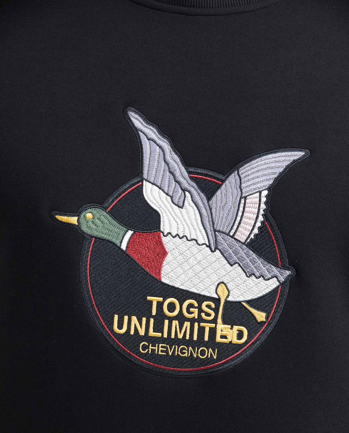 Men's Crew Neck Sweatshirt Chevignon Duck Patch in Polyester-Cotton Blend - 2