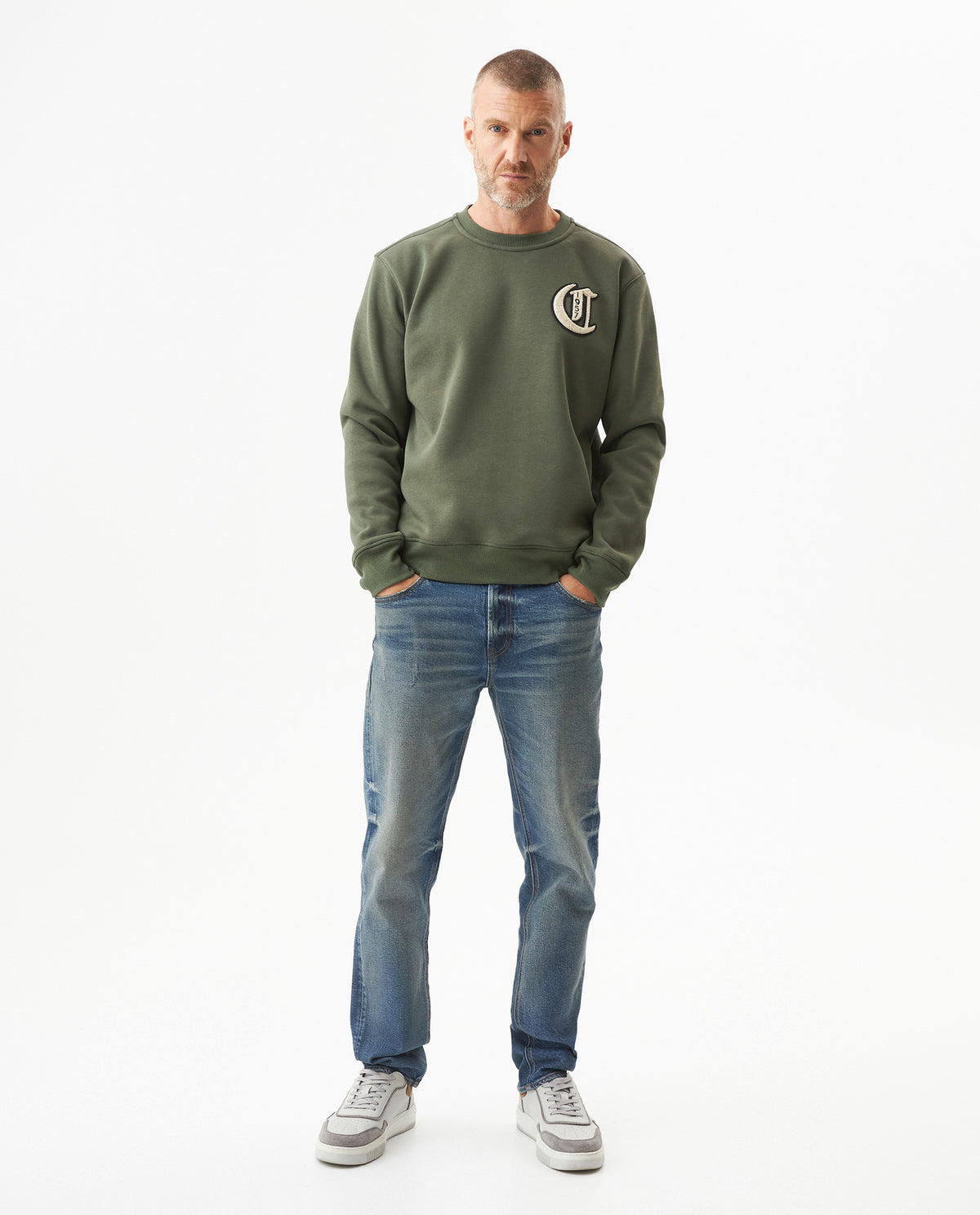Men´s Crewneck Sweatshirt - Green 63_687G400_VER190512_4