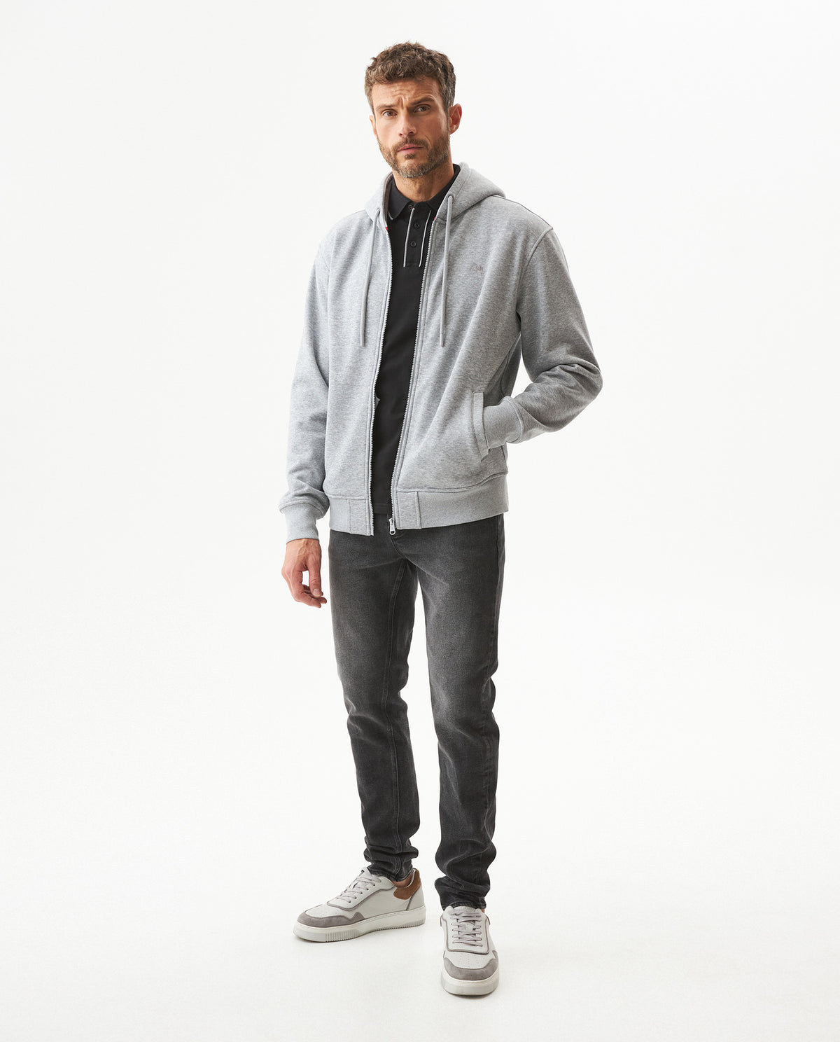 Men´s Zip-Up Hoodie - Gray 63_687G403_GRI170000_4