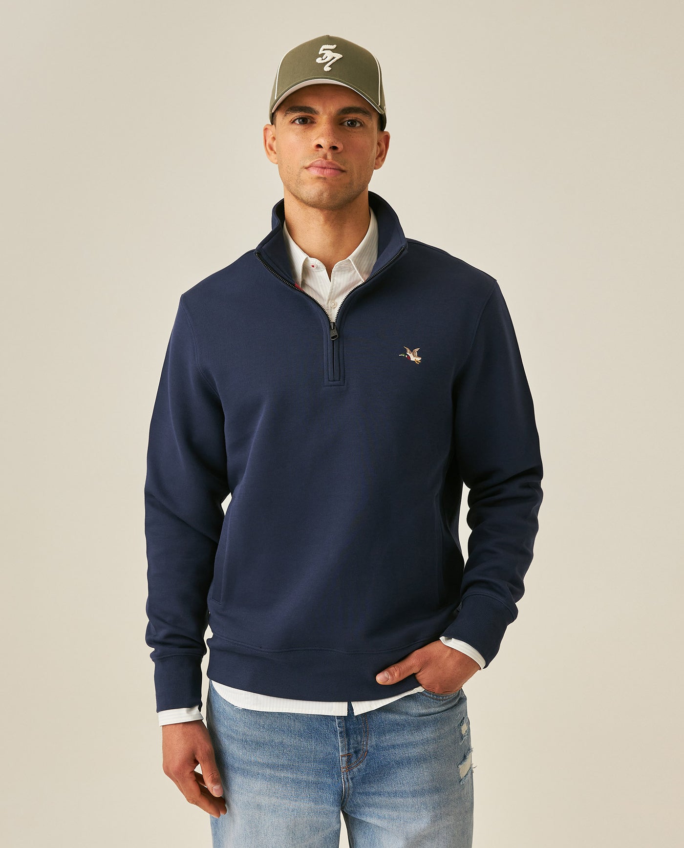 Men´s Half-Zip Pullover Sweatshirt - Blue 63_687H202_AZU194011_0