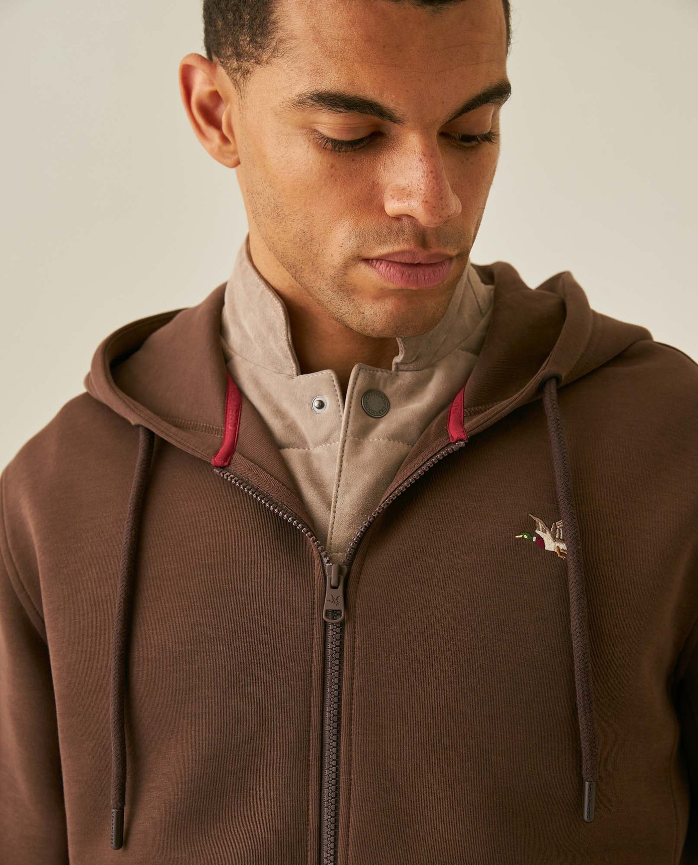 Men´s Zip Hoodie - Brown 63_687H203_CAF181321_5