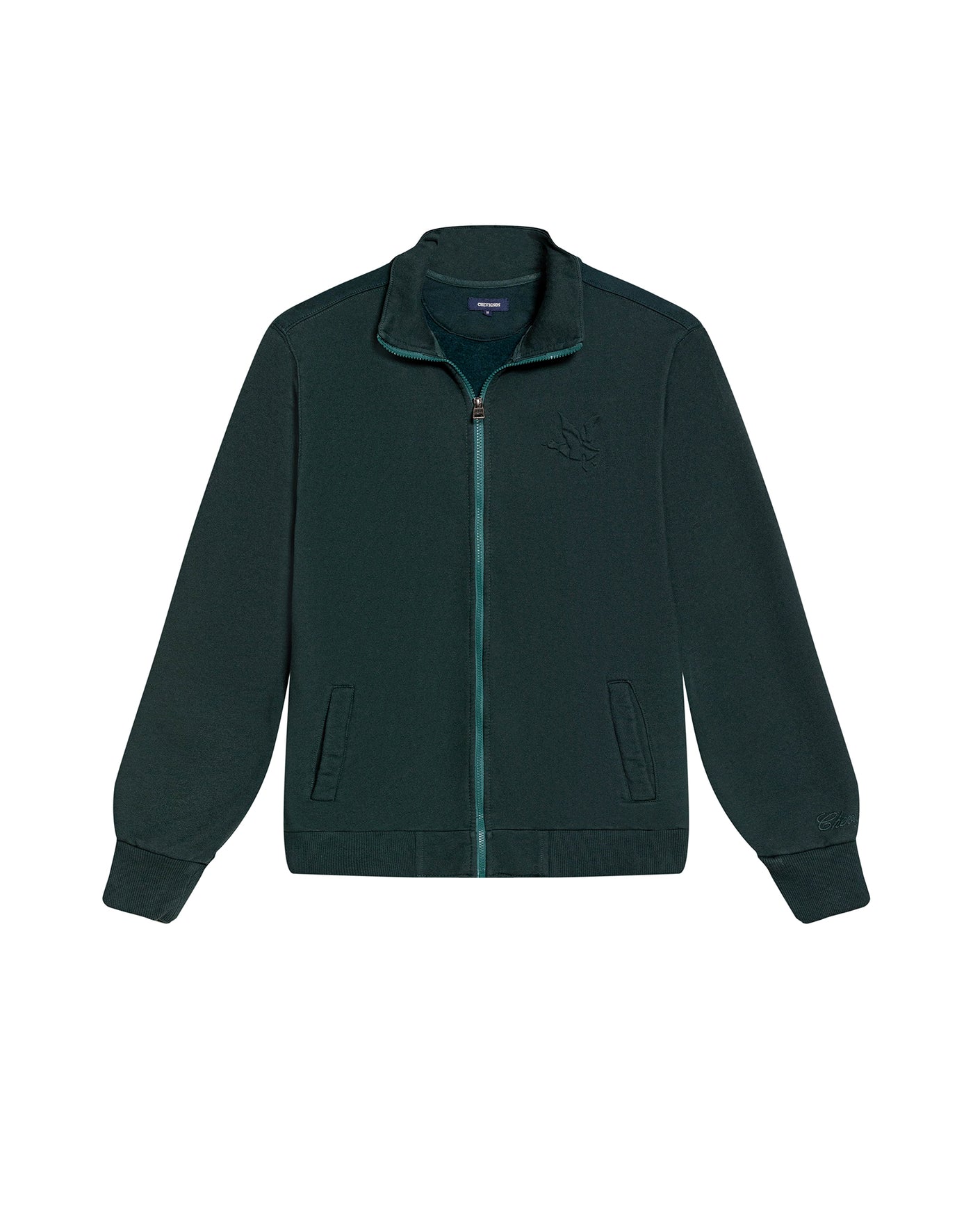 Men's High Collar Open Sweatshirt Duck Edition in Cotton-Polyester Blend, Bayside 689G004 - 2