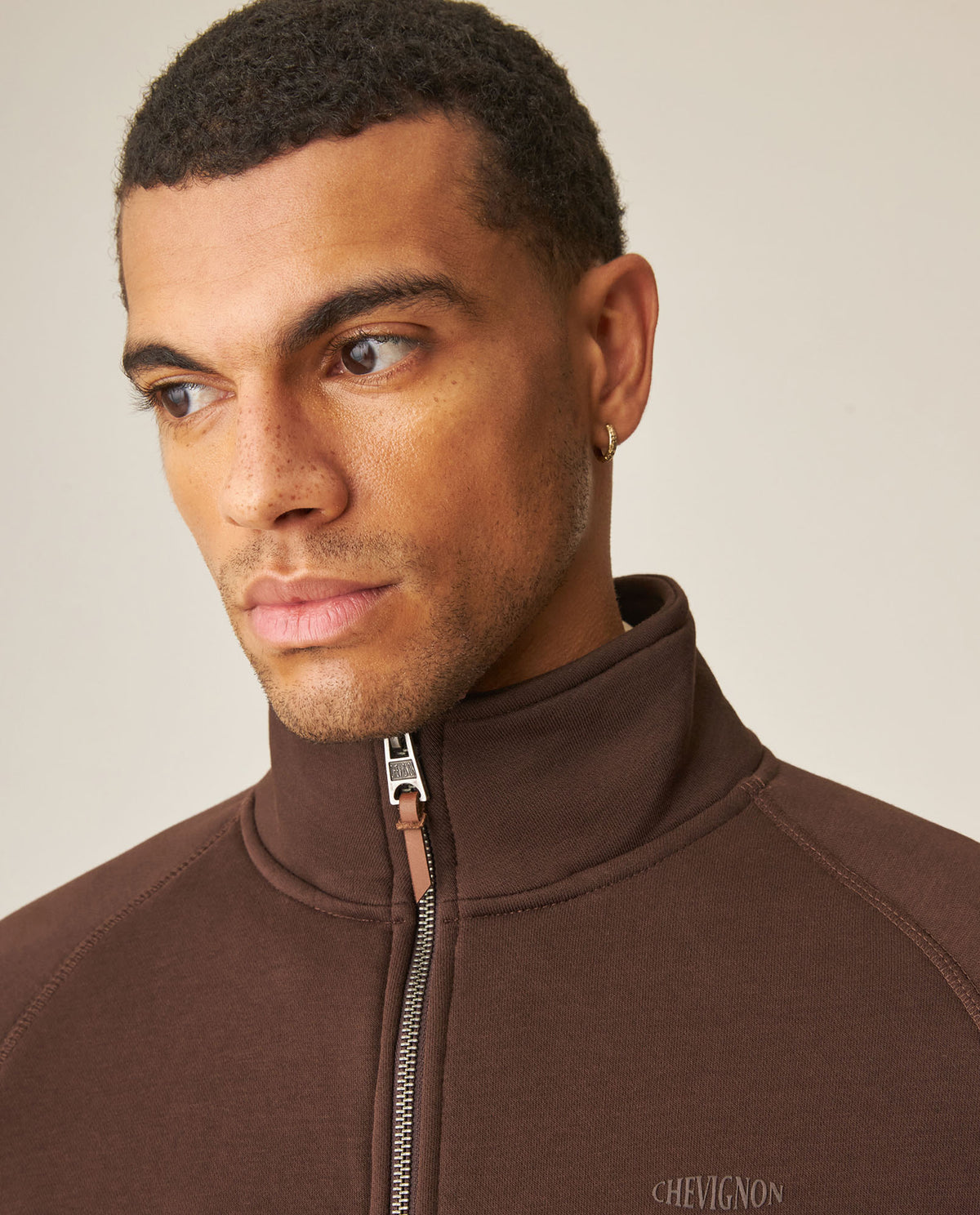 Men´s Zip Turtleneck Sweatshirt - Brown 63_689H002_CAF191016_4