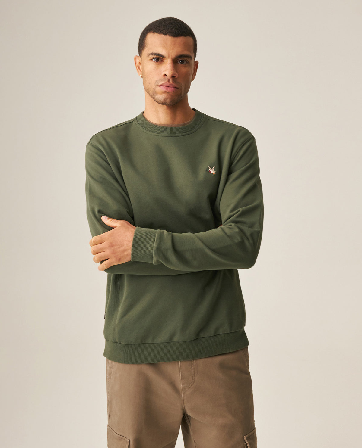 Men´s Crew Neck Sweatshirt - Green 63_689H003_VER190414_3