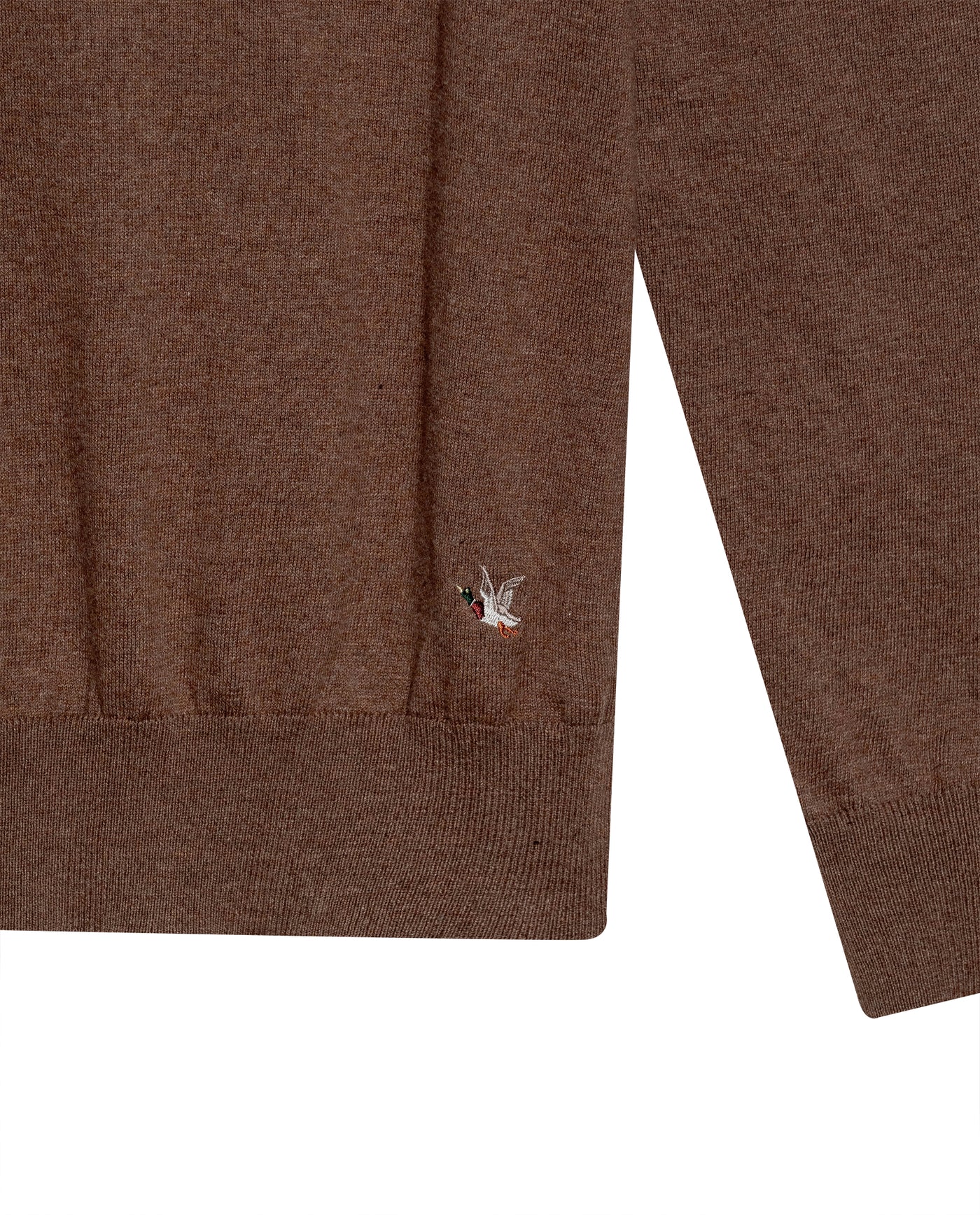 Mens Sweater Knit Mandarin Collar Half Zip Cotton Full Fashion Technique Heather Fiber Light Gauge Contrast Interior - Khaki 63_691H002_CAQ150309_8