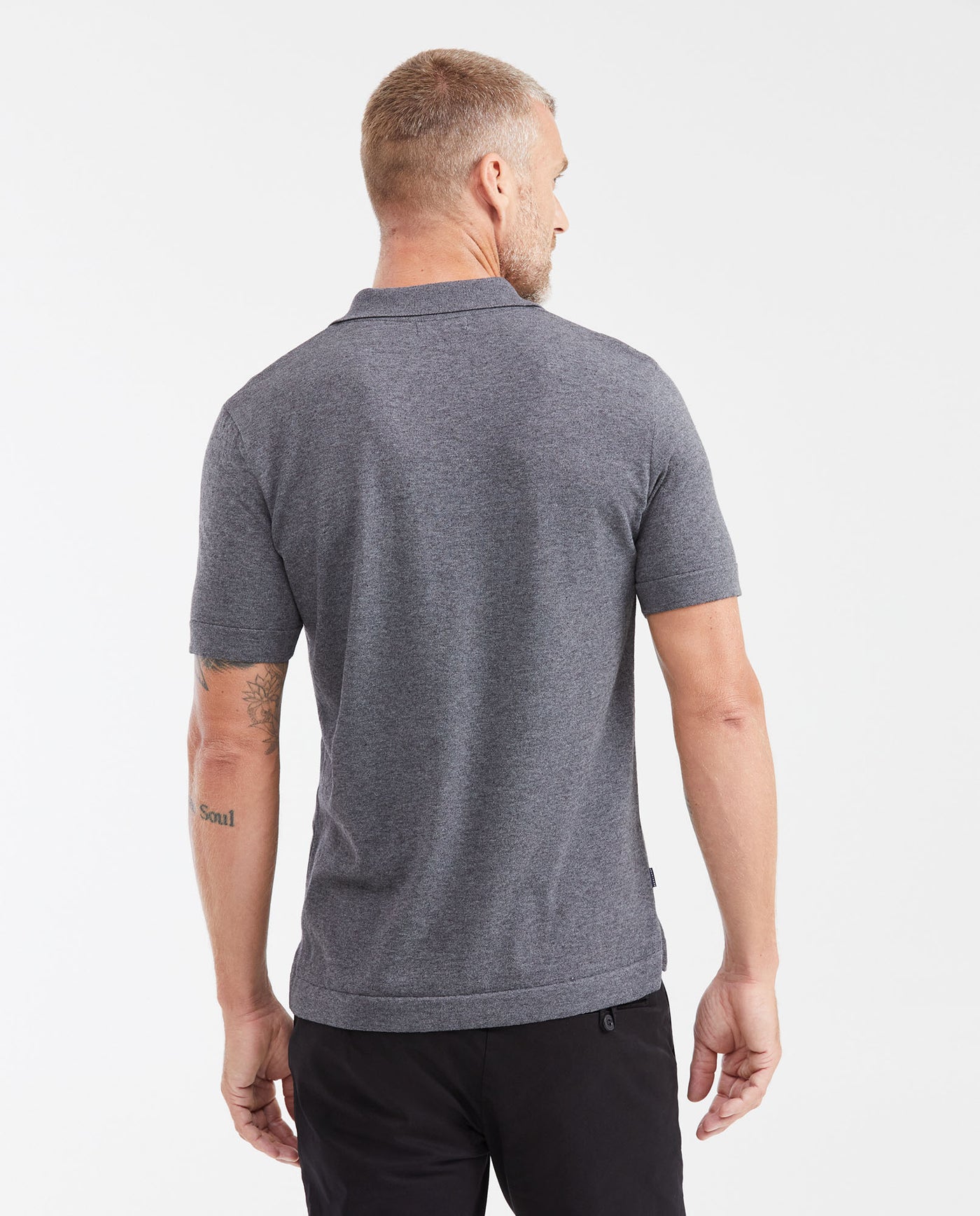 Men's Straight Fit Cotton-Polyester Knitted Polo with Full Fashion Construction - 5