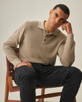Men's Polo Neck Sweater - Khaki