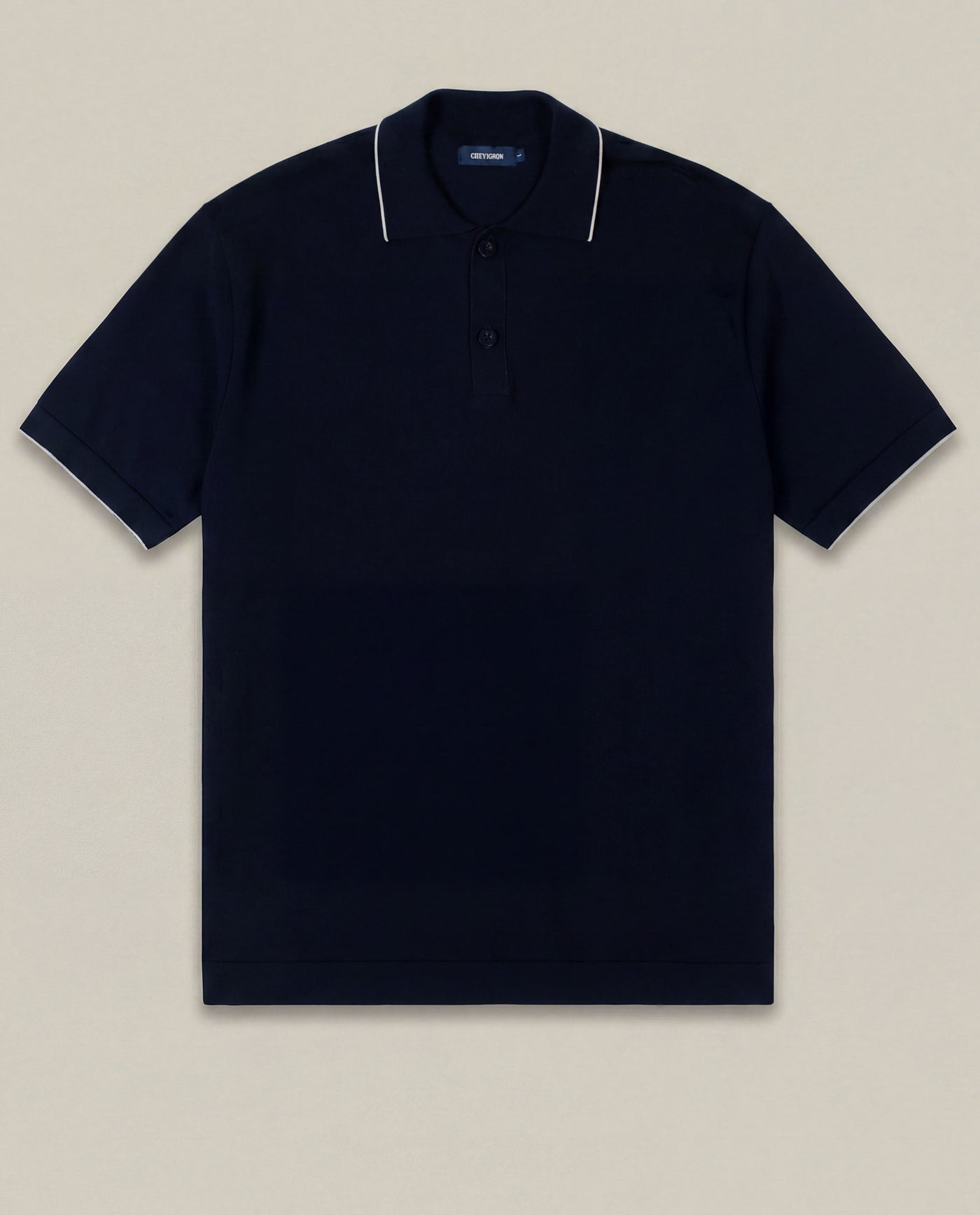 Men's Knit Polo Shirt - Blue 63_692H007_AZU194030_3