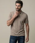 Men's Knit Polo Shirt - Khaki