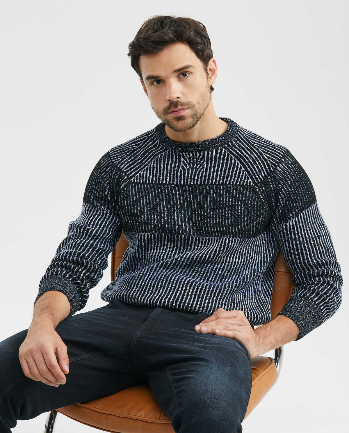 Men´s Crewneck Sweater - Blue 63_697E401_AZU165119_3