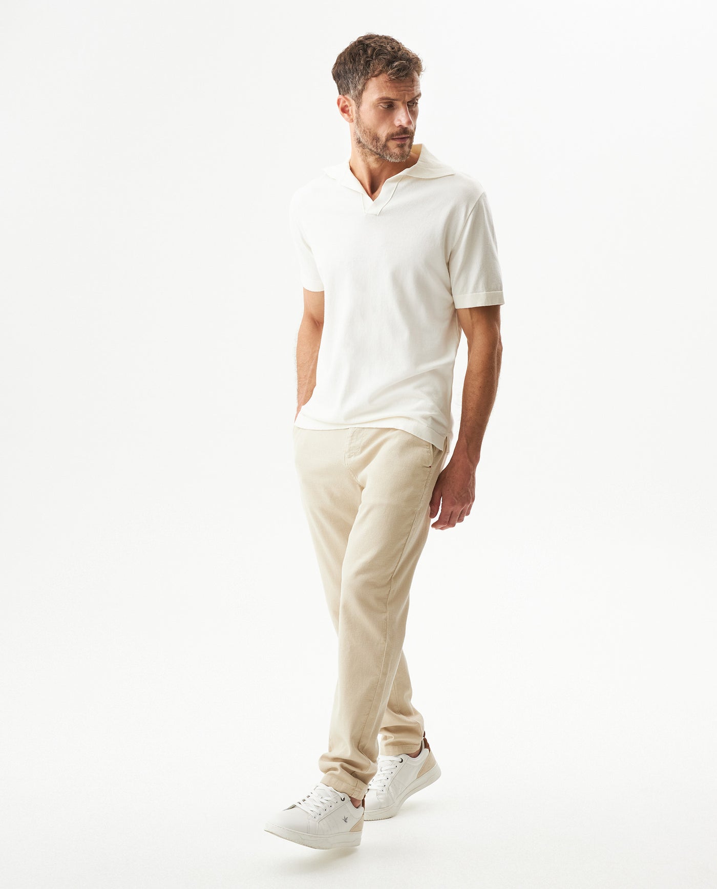Camiseta Tipo Polo Tejida para Hombre - Raw 63_699G010_CRU110103_4