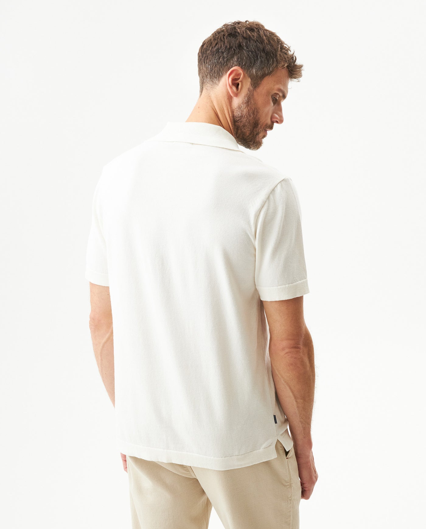 Camiseta Tipo Polo Tejida para Hombre - Raw 63_699G010_CRU110103_6