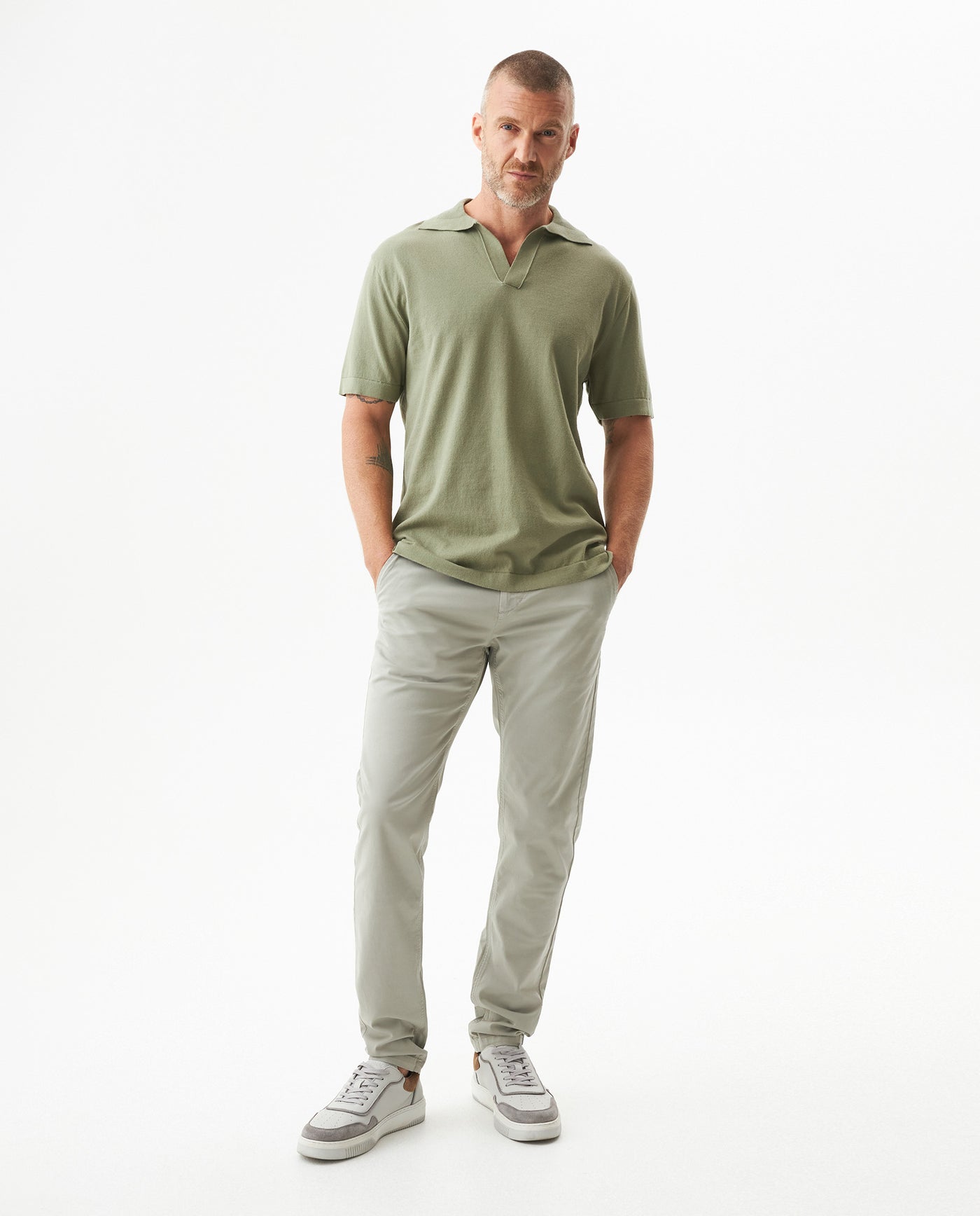 Camiseta Tipo Polo Tejida para Hombre - Green 63_699G010_VER166008_4