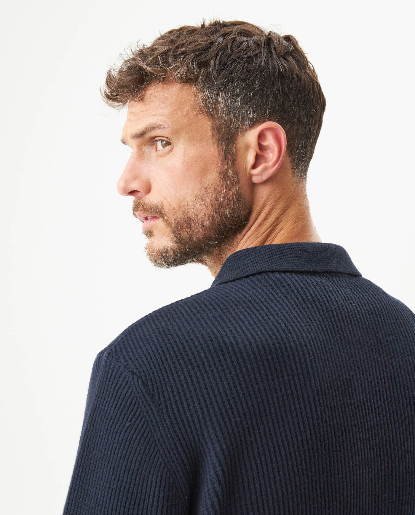 Men's Knit Sweater Shirt Style - Blue 63_699G011_AZU194030_7