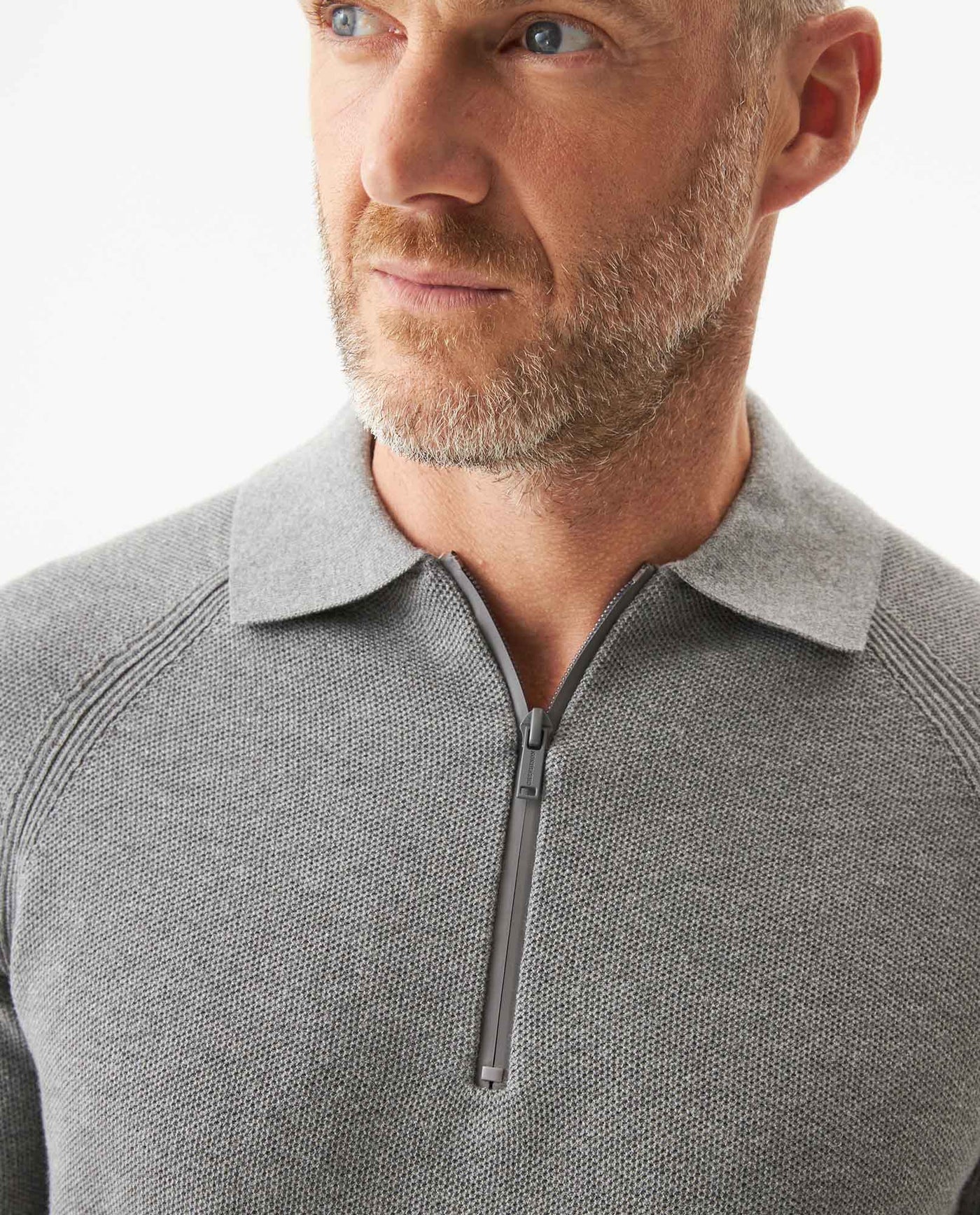 Men's CoolMax Half-Zip Polo Collar Sweater, Twilight - 4