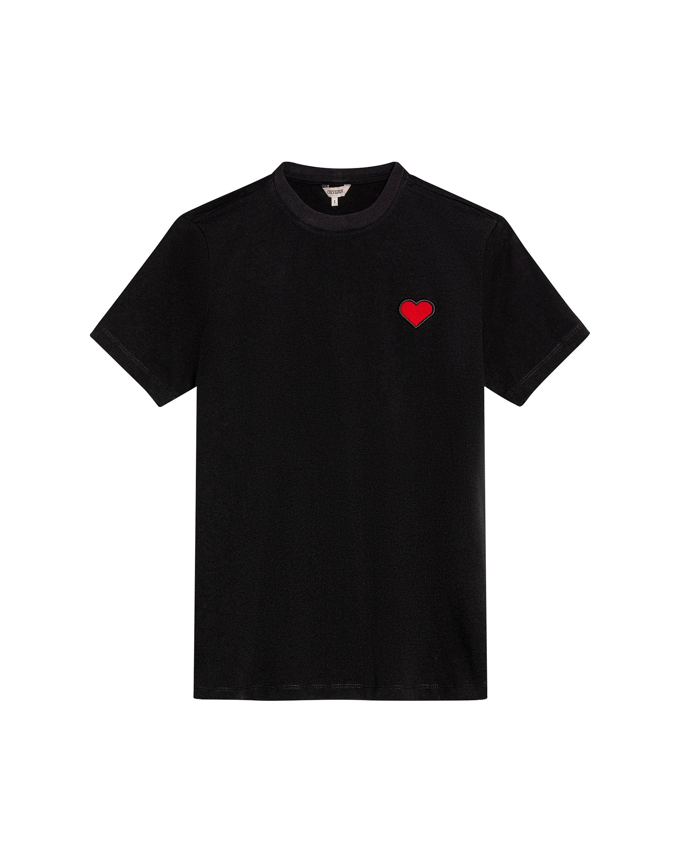Womens T-Shirt Graphic Slim Fit Crewneck Cotton Soft Multiple Embroidered Patches Preppy - Black 63_701H002_NEG194004_3