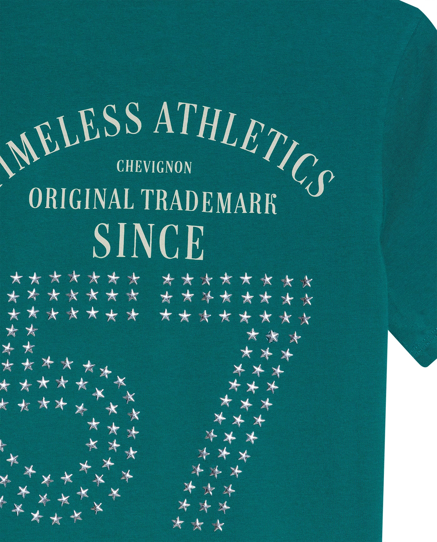 Womens T-Shirt Graphic Slim Fit Cotton Heat-Applied Rhinestone Back - Green 63_701H006_VER185424_8