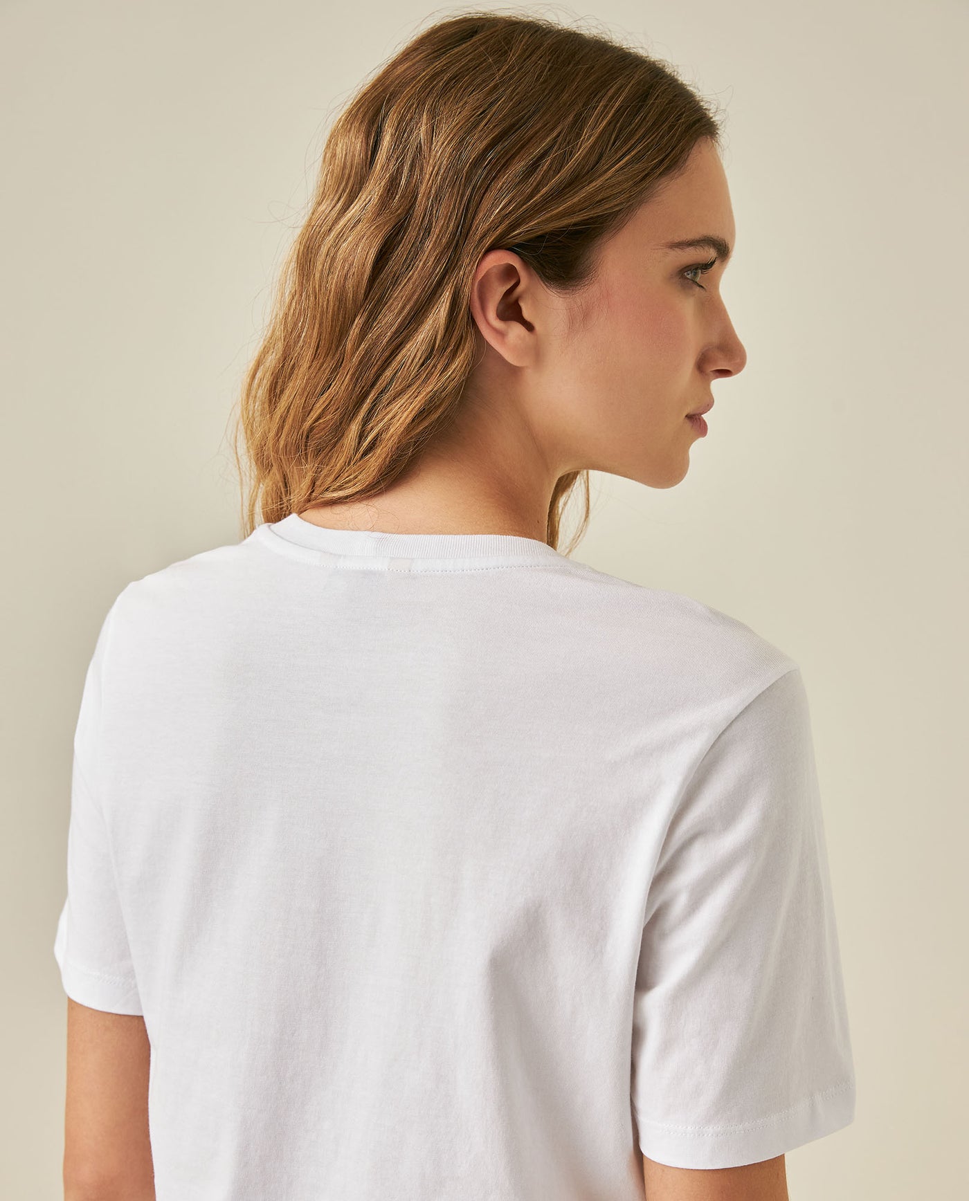 Womens T-Shirt Graphic Slim Fit Cotton Bead Bugle Embroidery - White 63_701H009_BLA110601_7