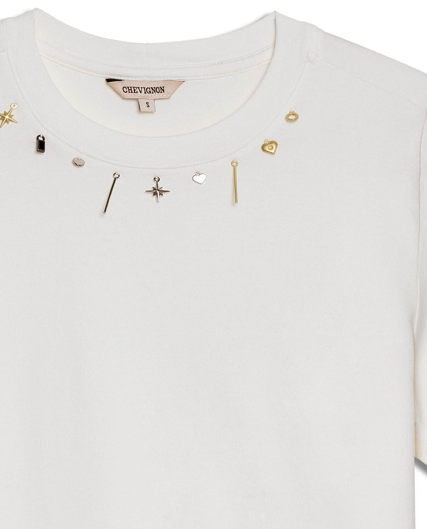 Womens T-Shirt Slim Fit Cotton Charm Neckline Detail - White 63_701H031_BLA110601_8