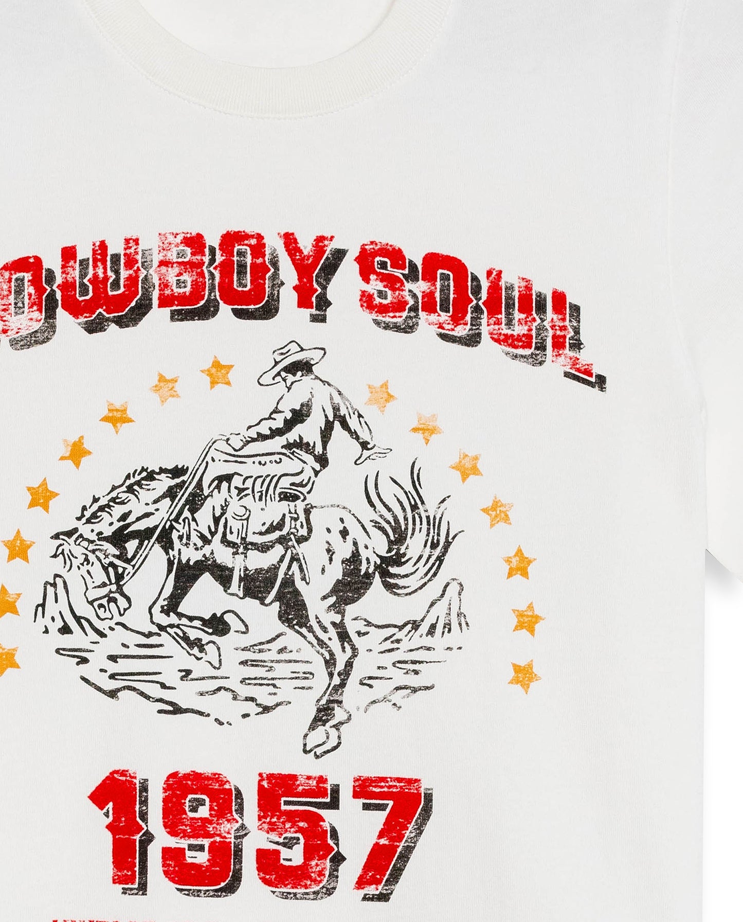 Womens T-Shirt Rodeo Graphic Slim Fit Cotton Heavier Cowboy Flock Rhinestones - Raw 63_701H701_CRU110606_8