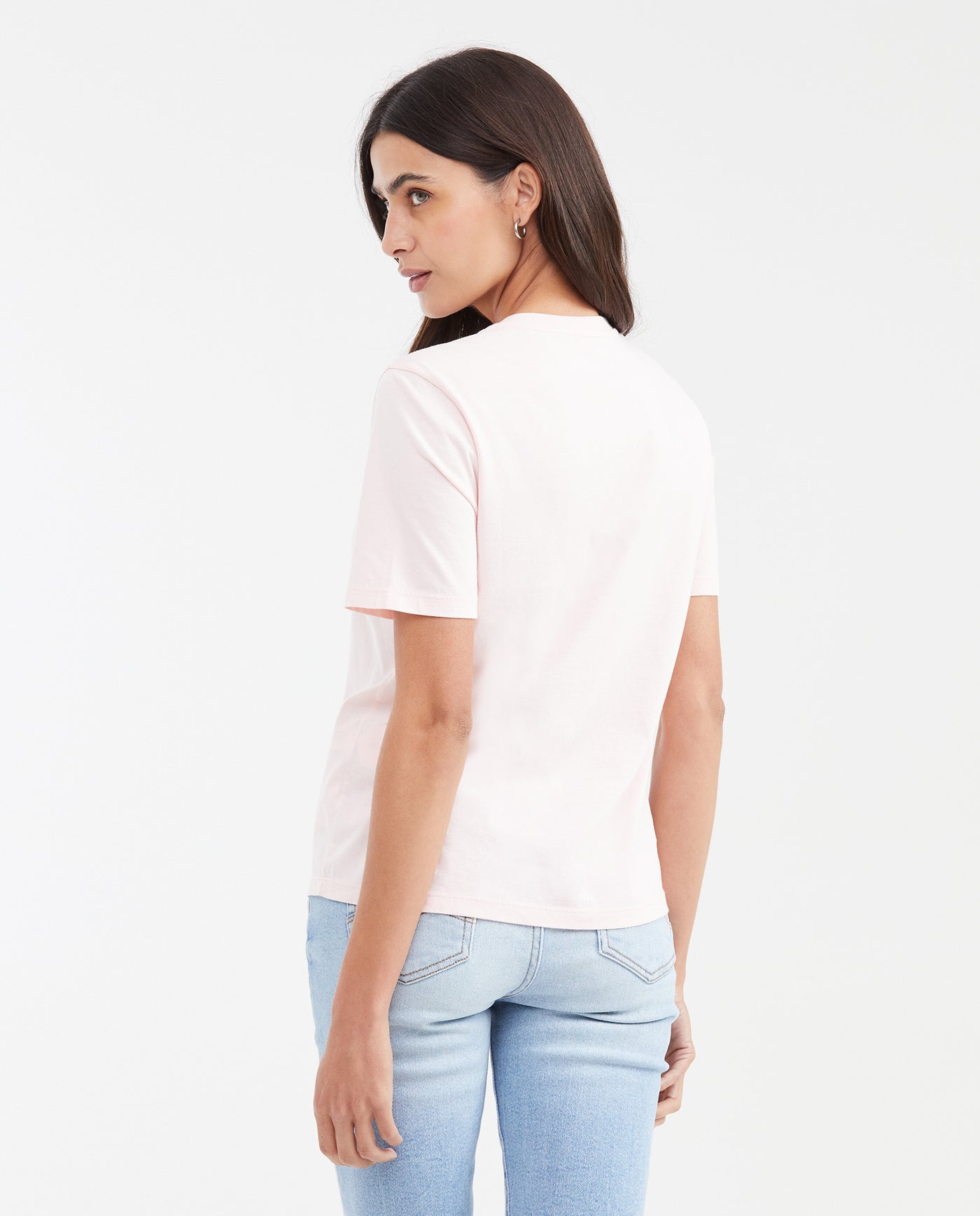 Women's Straight Fit T-Shirt with Embroidered Appliqués in Cotton - 4