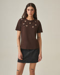 Women's Graphic T-Shirt - Brown