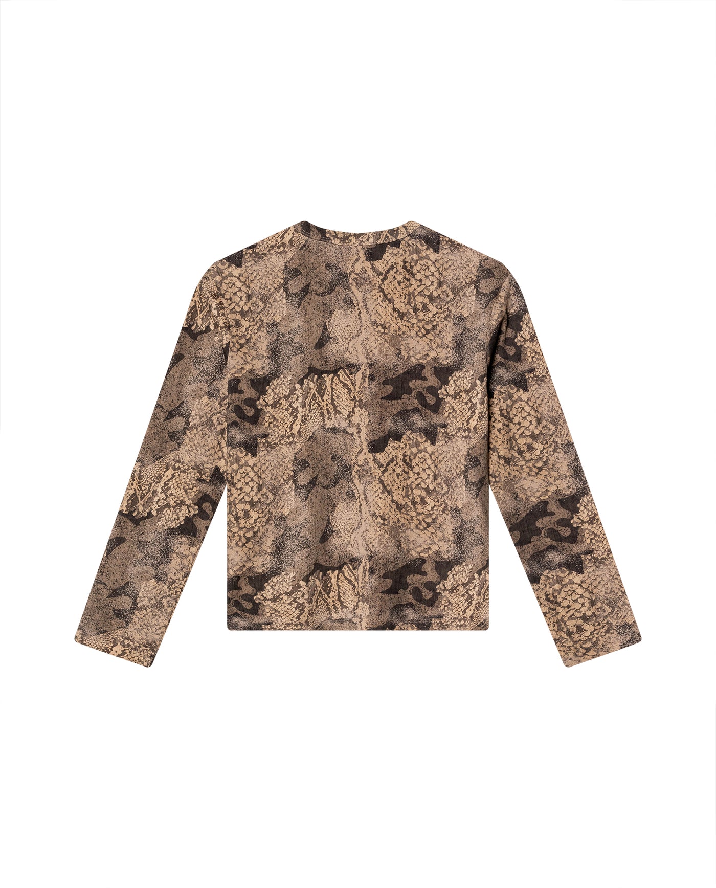 Womens Oversized Python Print Top - Special Collection - Beige 63_702H204_BEI140108_5