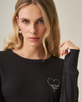 Women's Slim Fit Top - Black