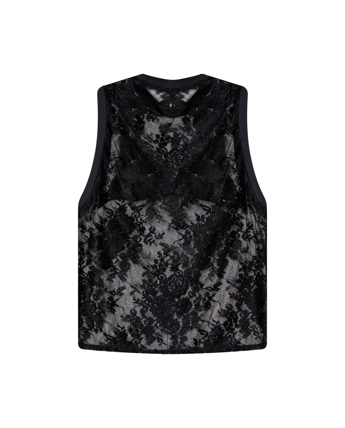 Womens Sheer Black Tank Top - Special Collection - Black 63_704H501_NEG194007_7