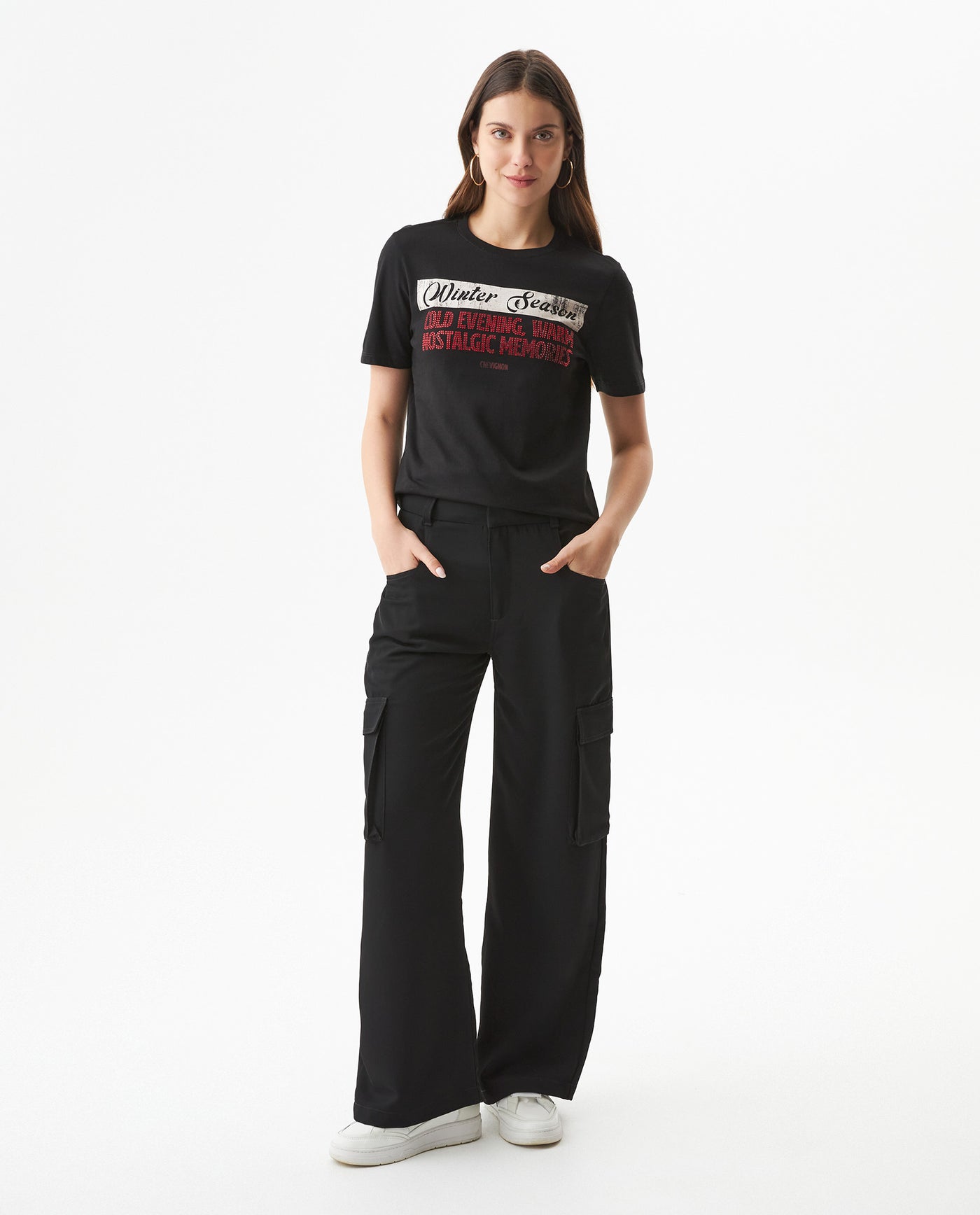 Women's Short Sleeve T-Shirt - Black 709G009 - 3